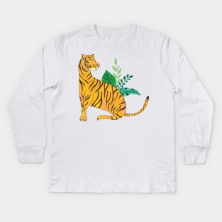 Another tiger being a tiger Kids Long Sleeve T-Shirt